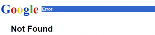 Alte Google 404 Fehlerseite